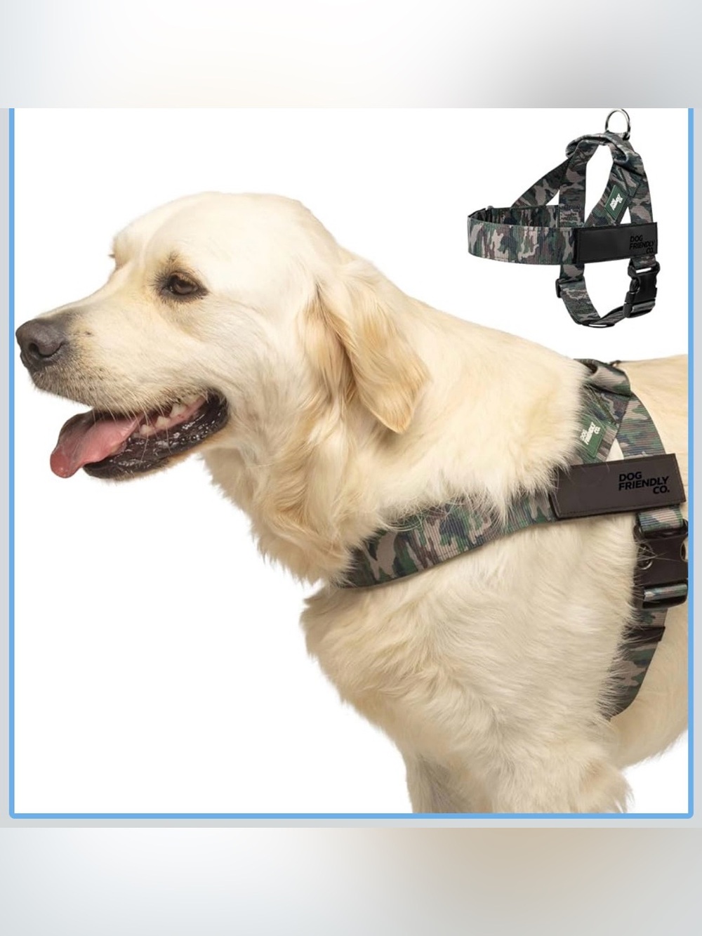 Dog Friendly Co. Dog Harness for Large Breeds (Green Camo, Large)